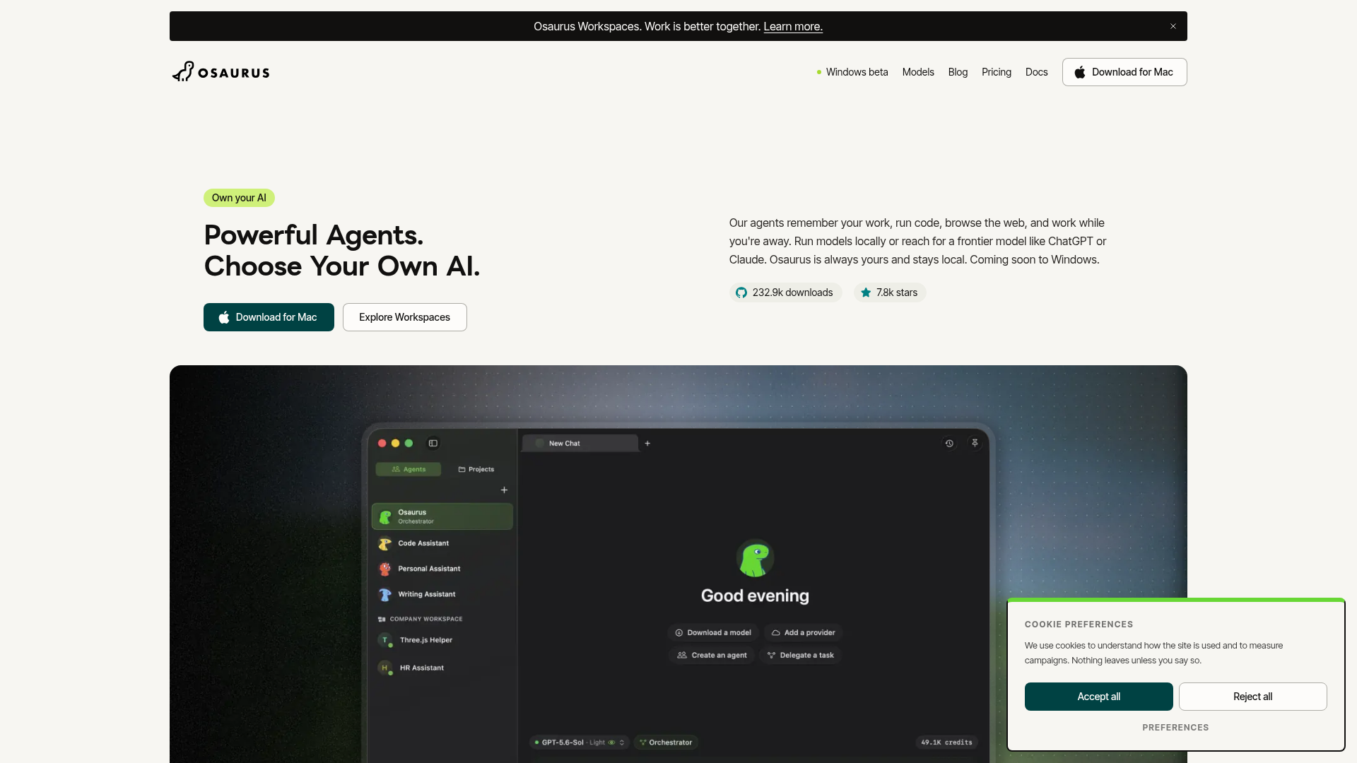 Osaurus website