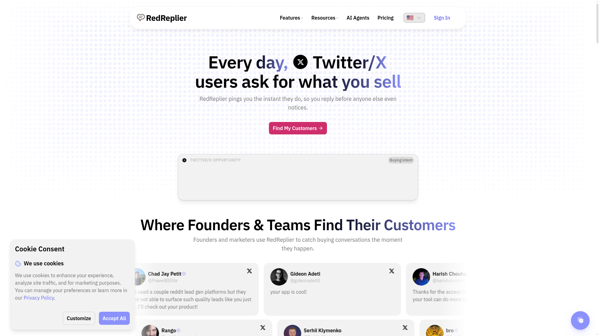 RedReplier website