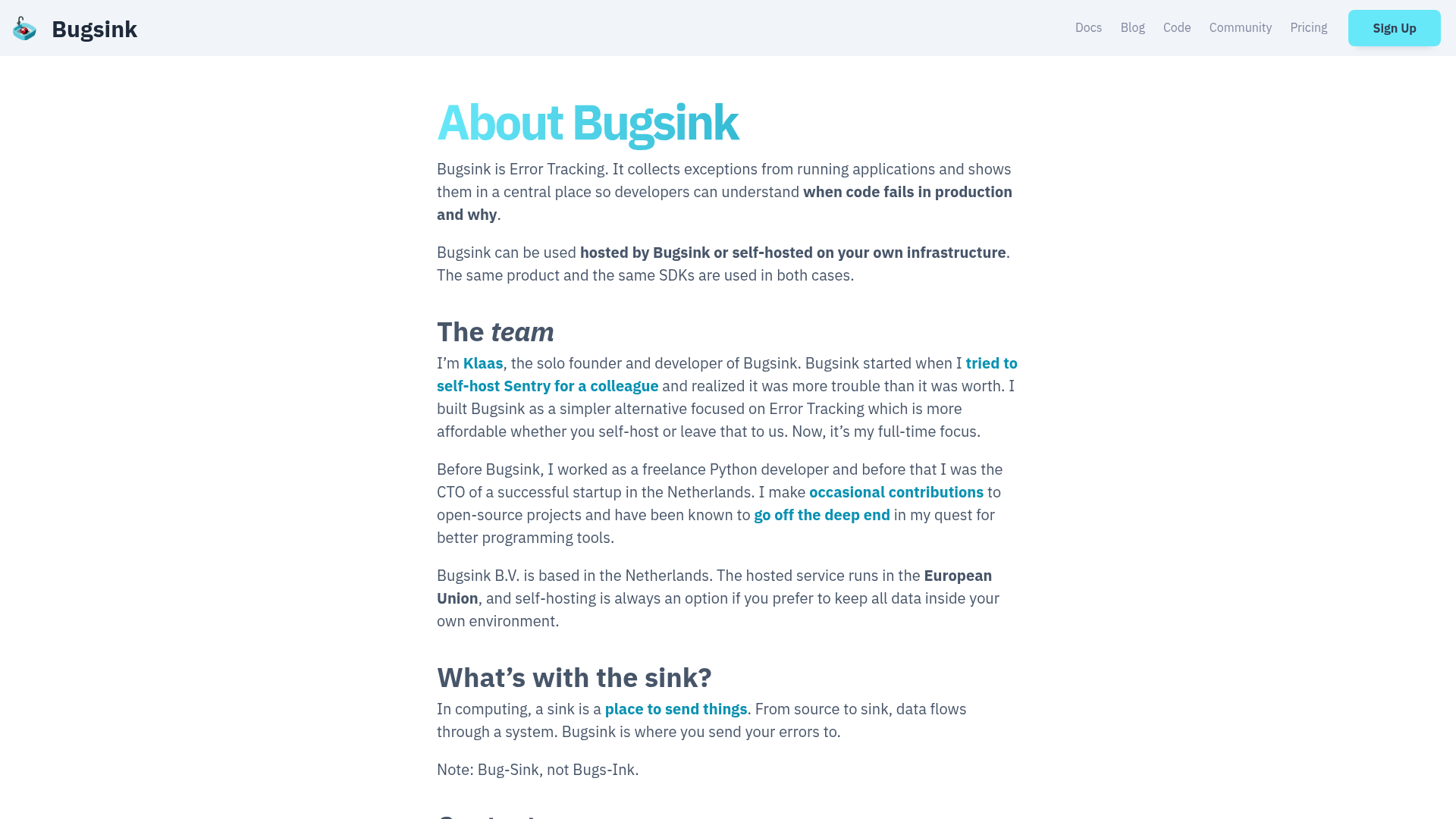 Bugsink screenshot 2