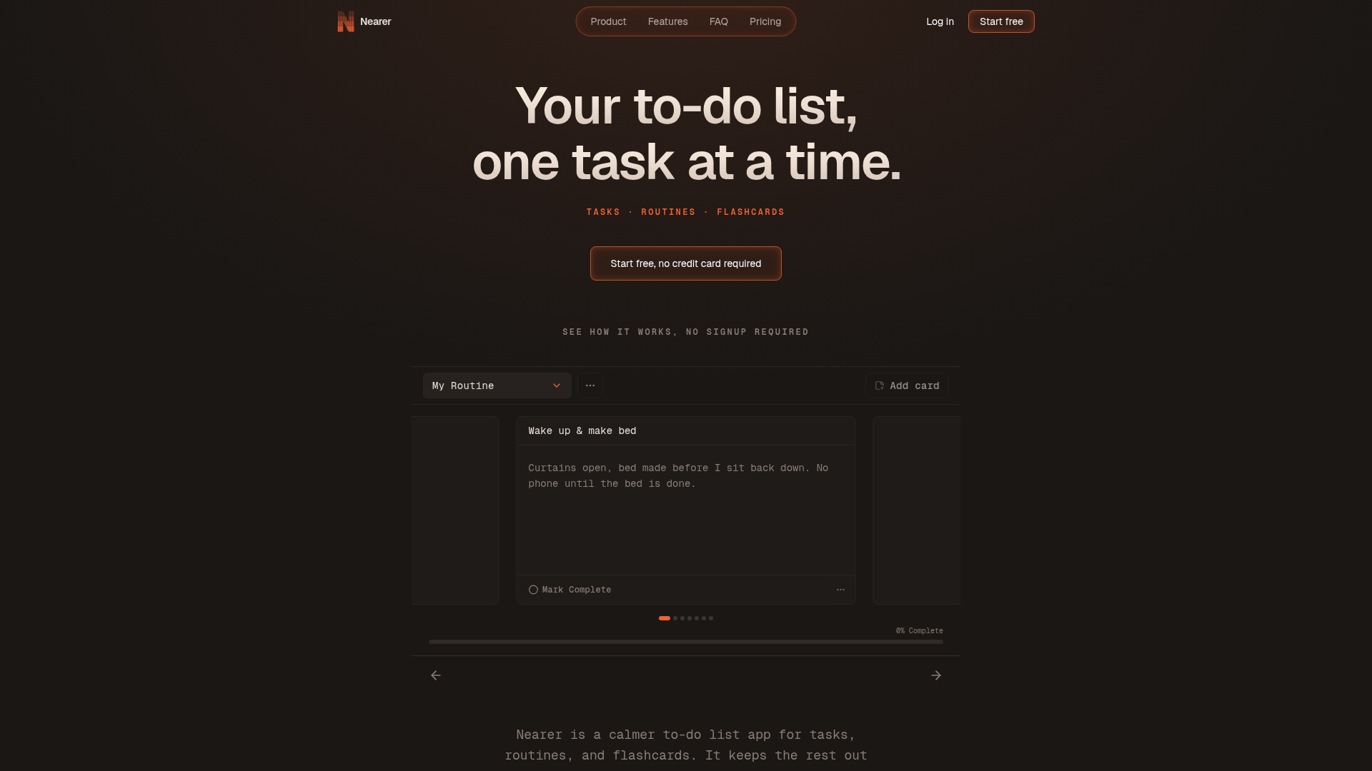 Nearer website