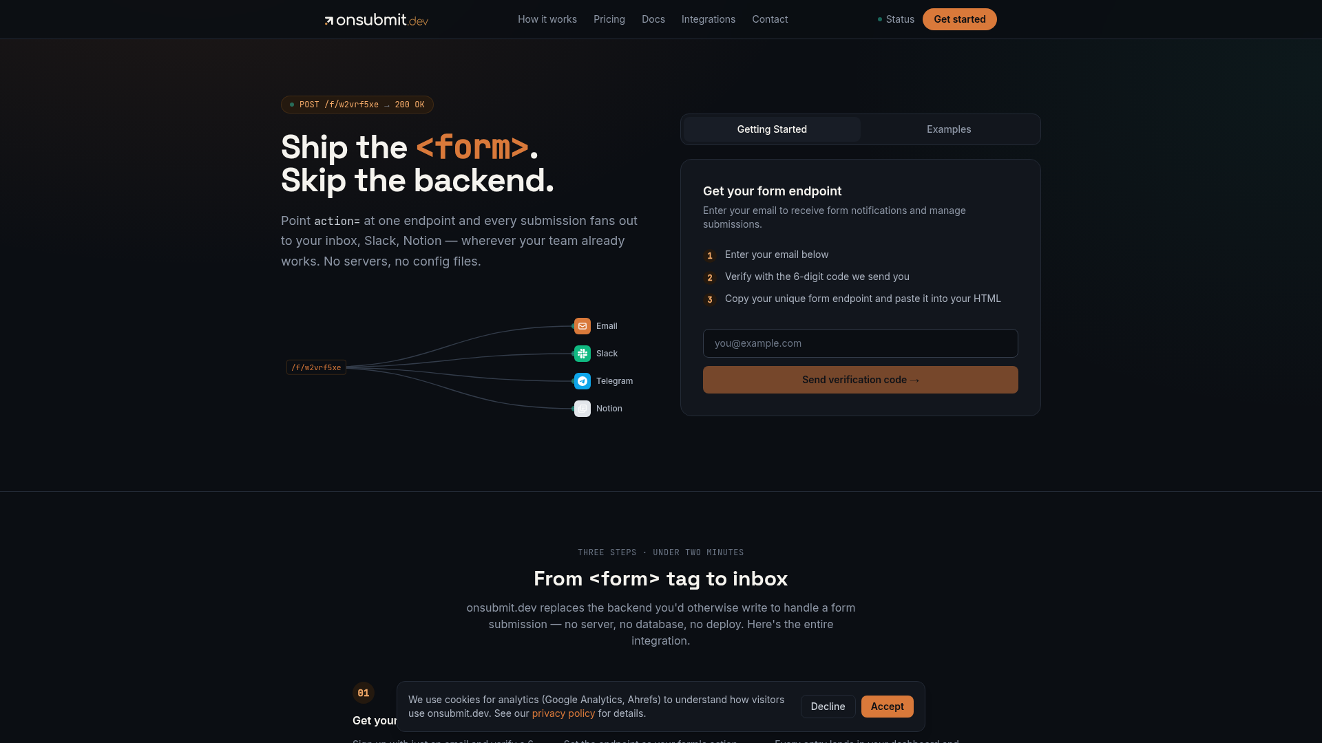 onsubmit.dev website
