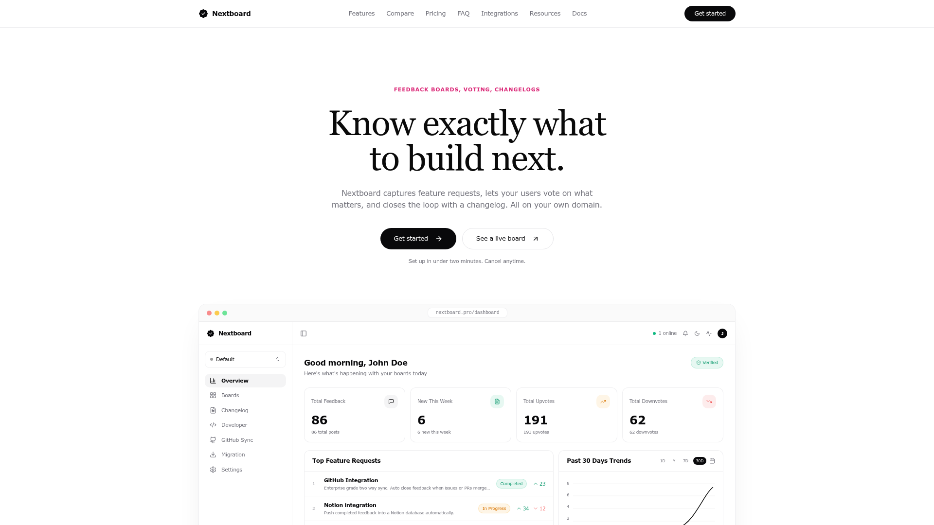 NextBoard website