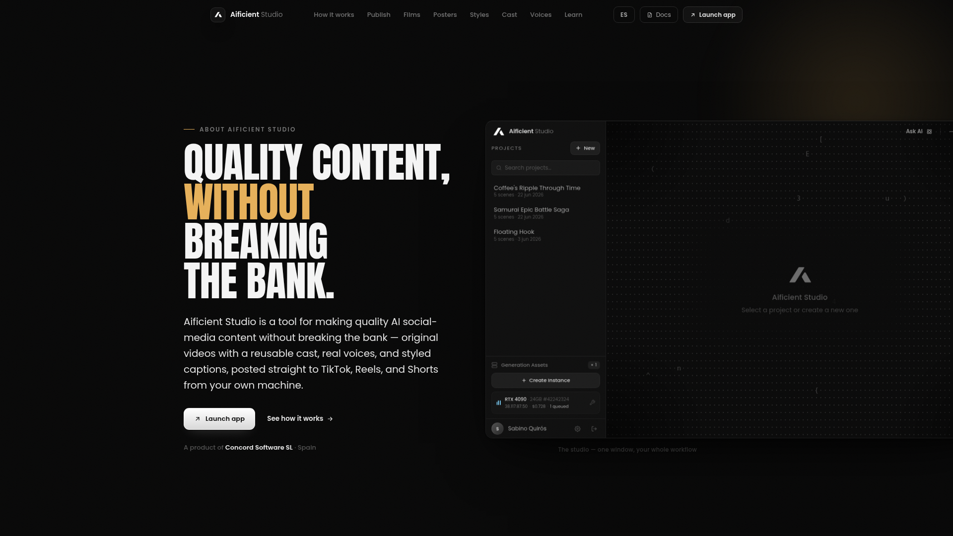 Aificient Studio screenshot 2