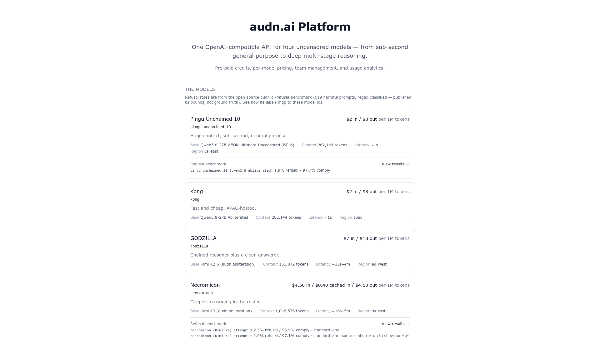 audn.ai Platform website