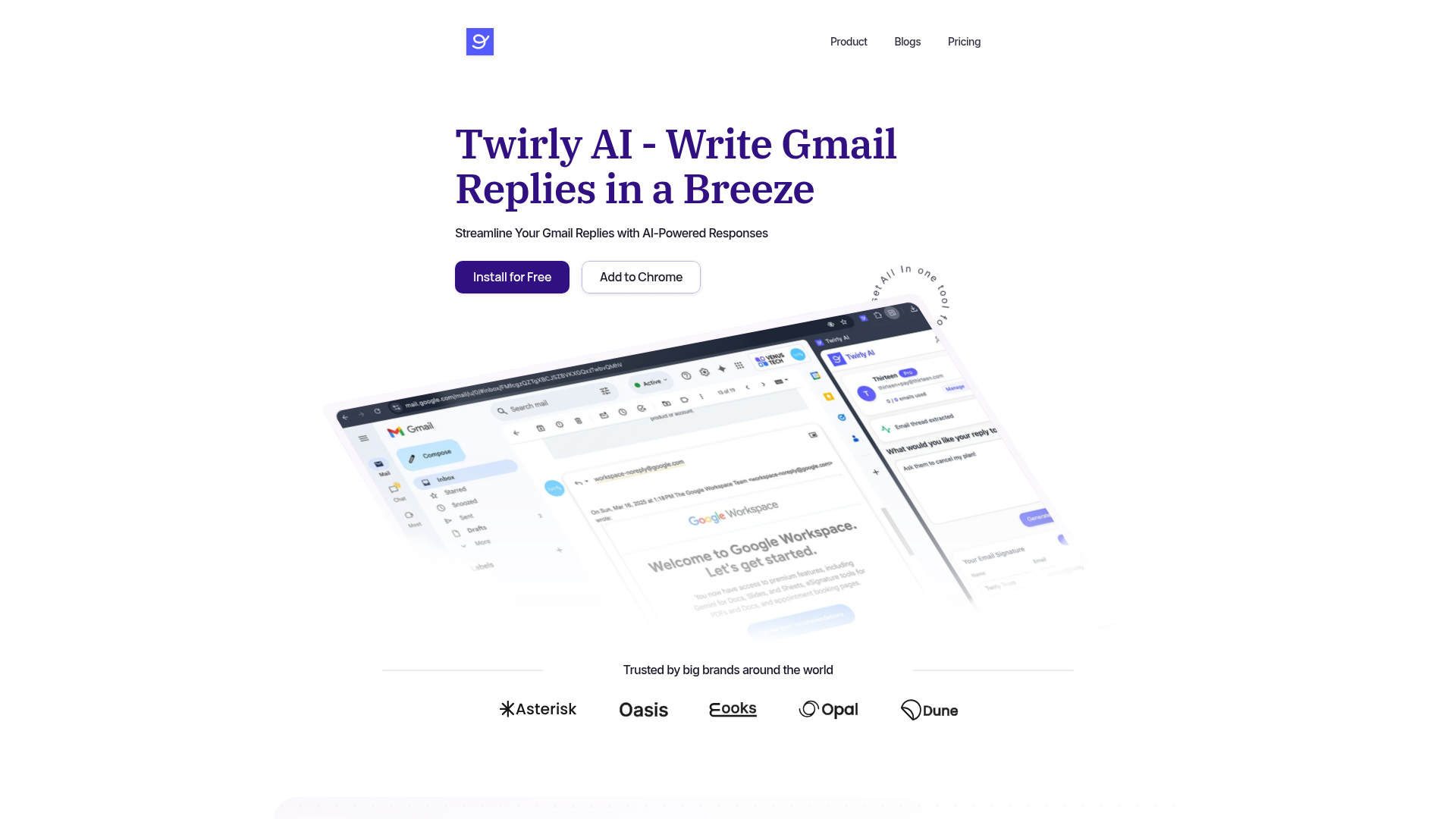 Twirly AI website