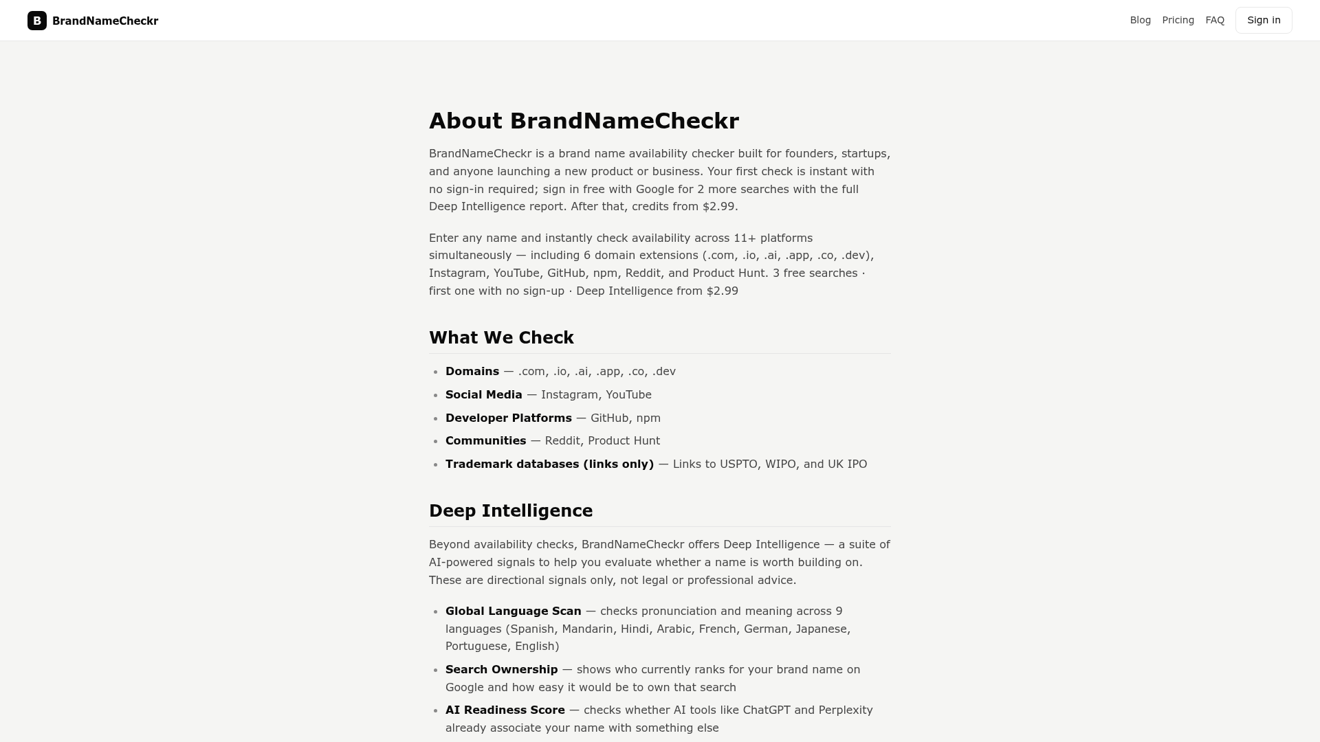 BrandNameCheckr screenshot 3
