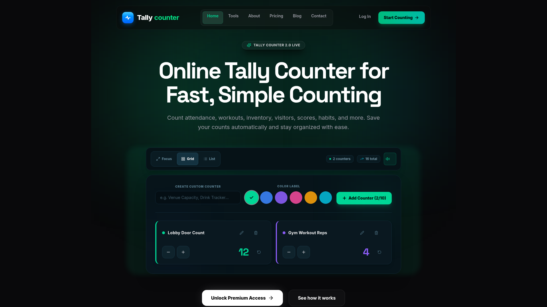 Tally Counter website