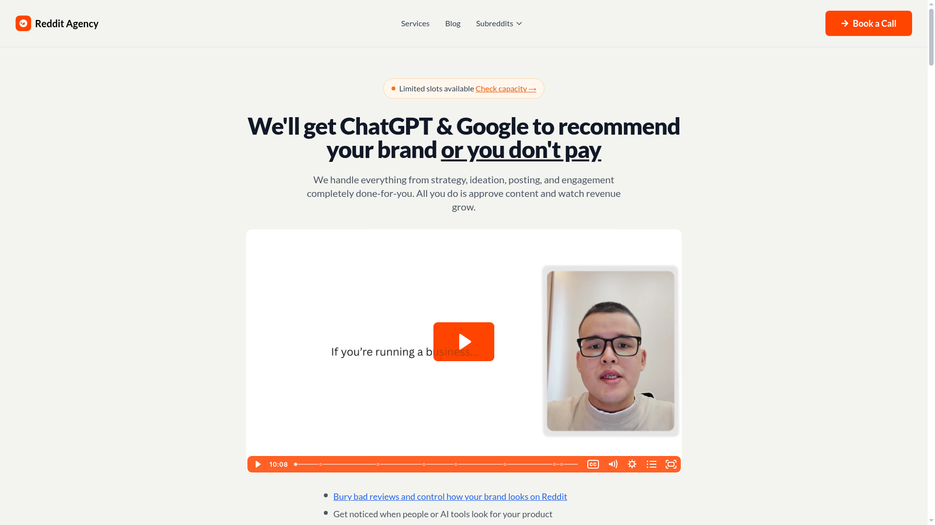 Reddit Agency website