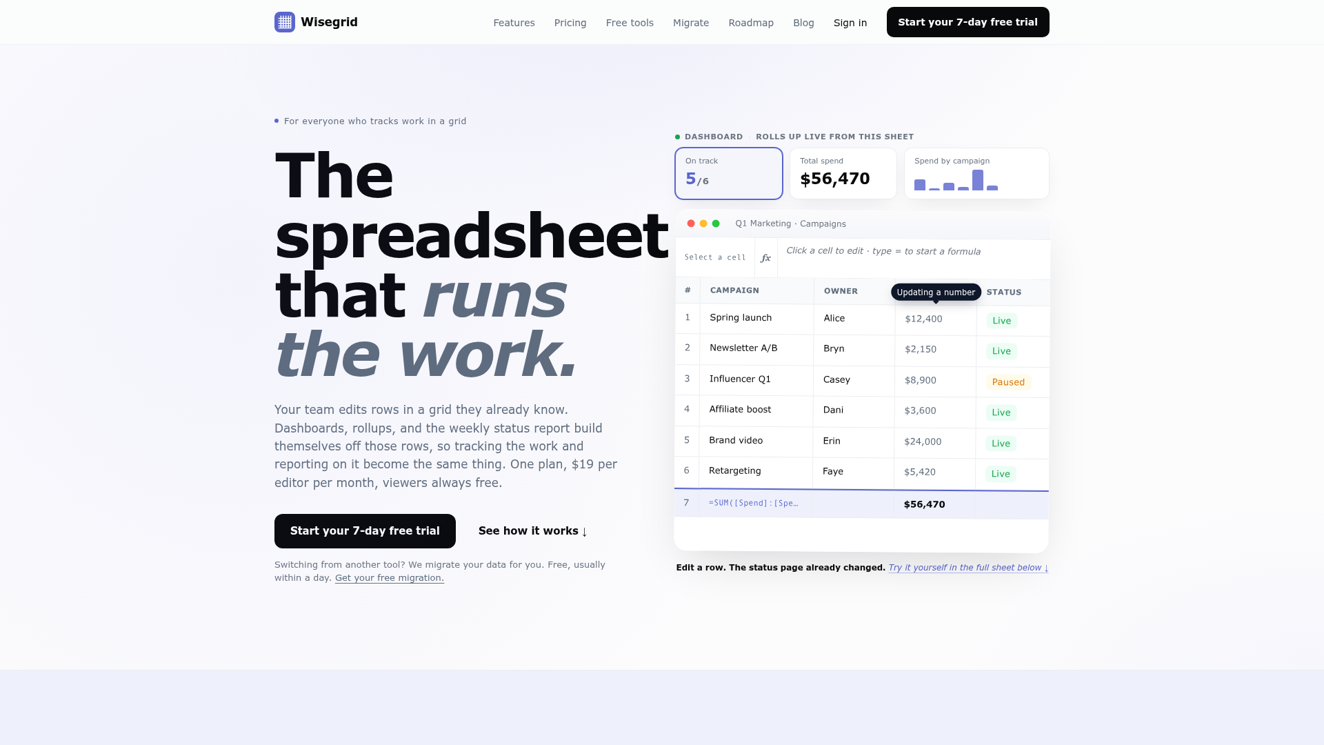 Wisegrid website