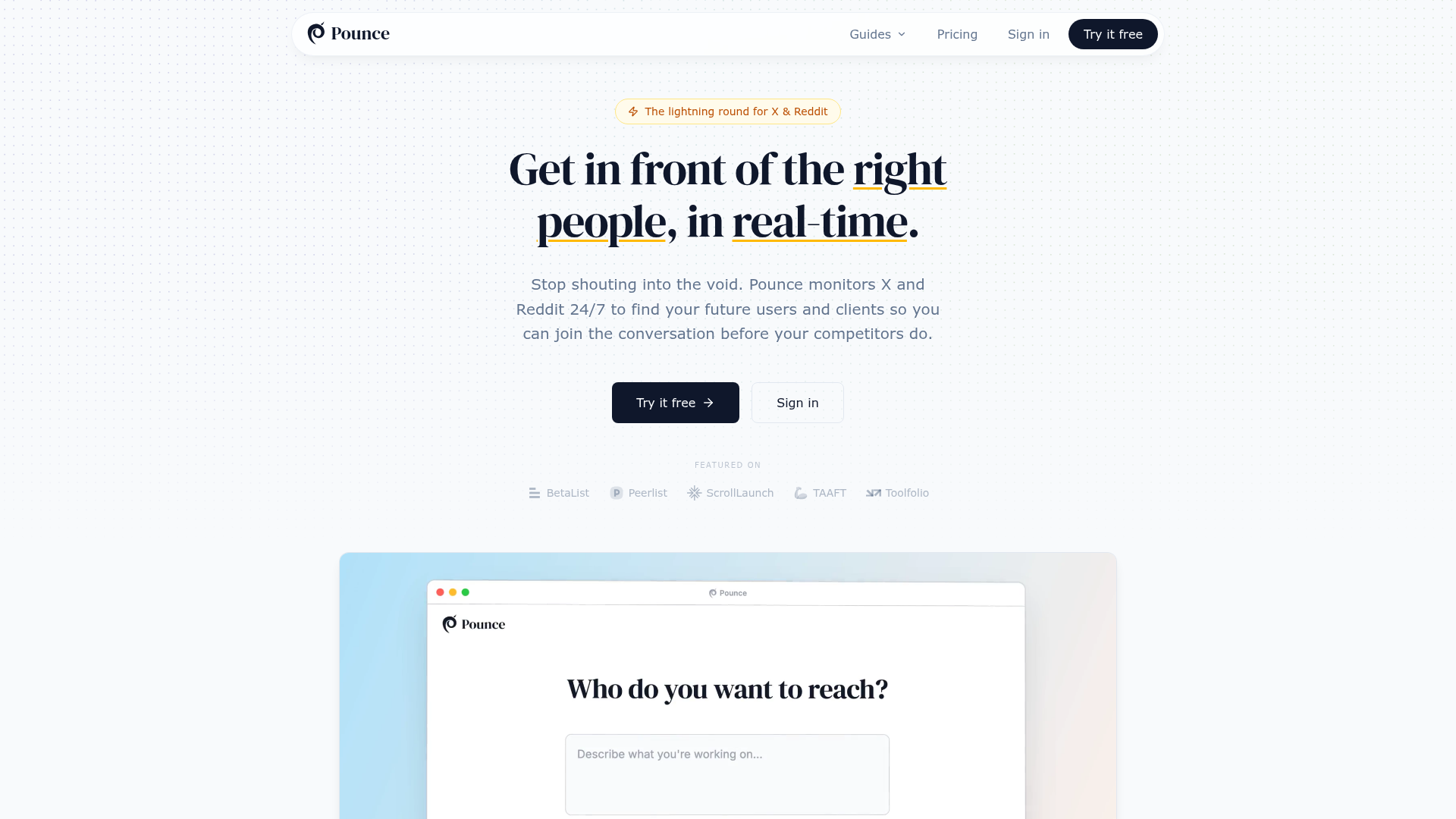 Pounce website