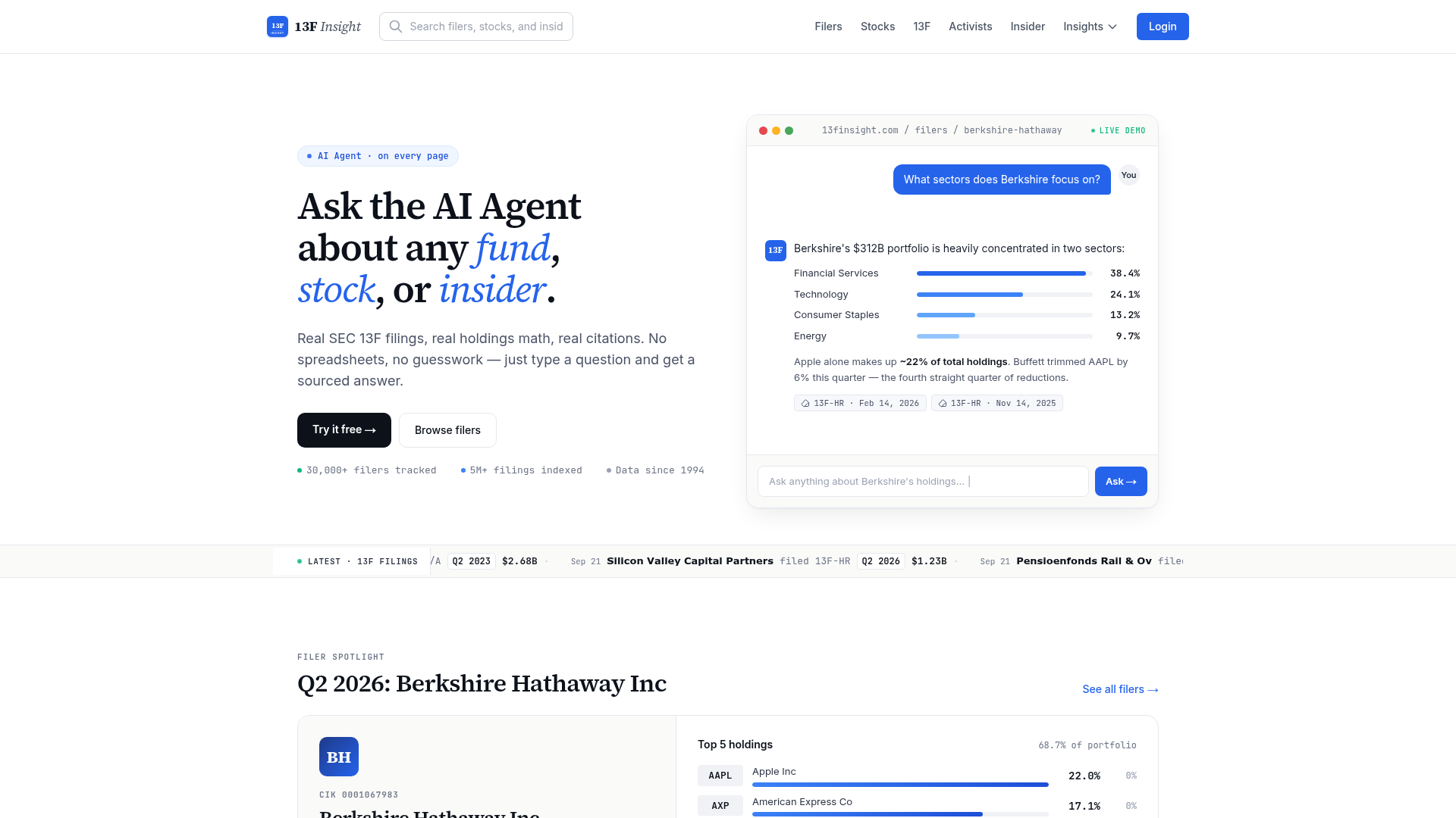 13F Insight website