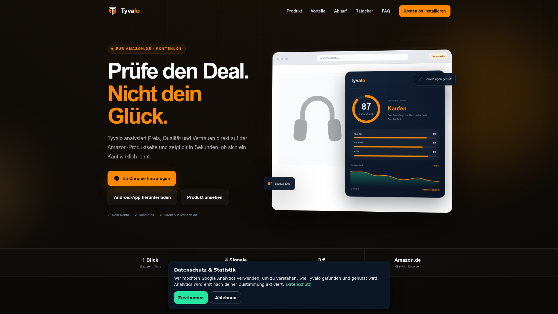 Tyvalo website