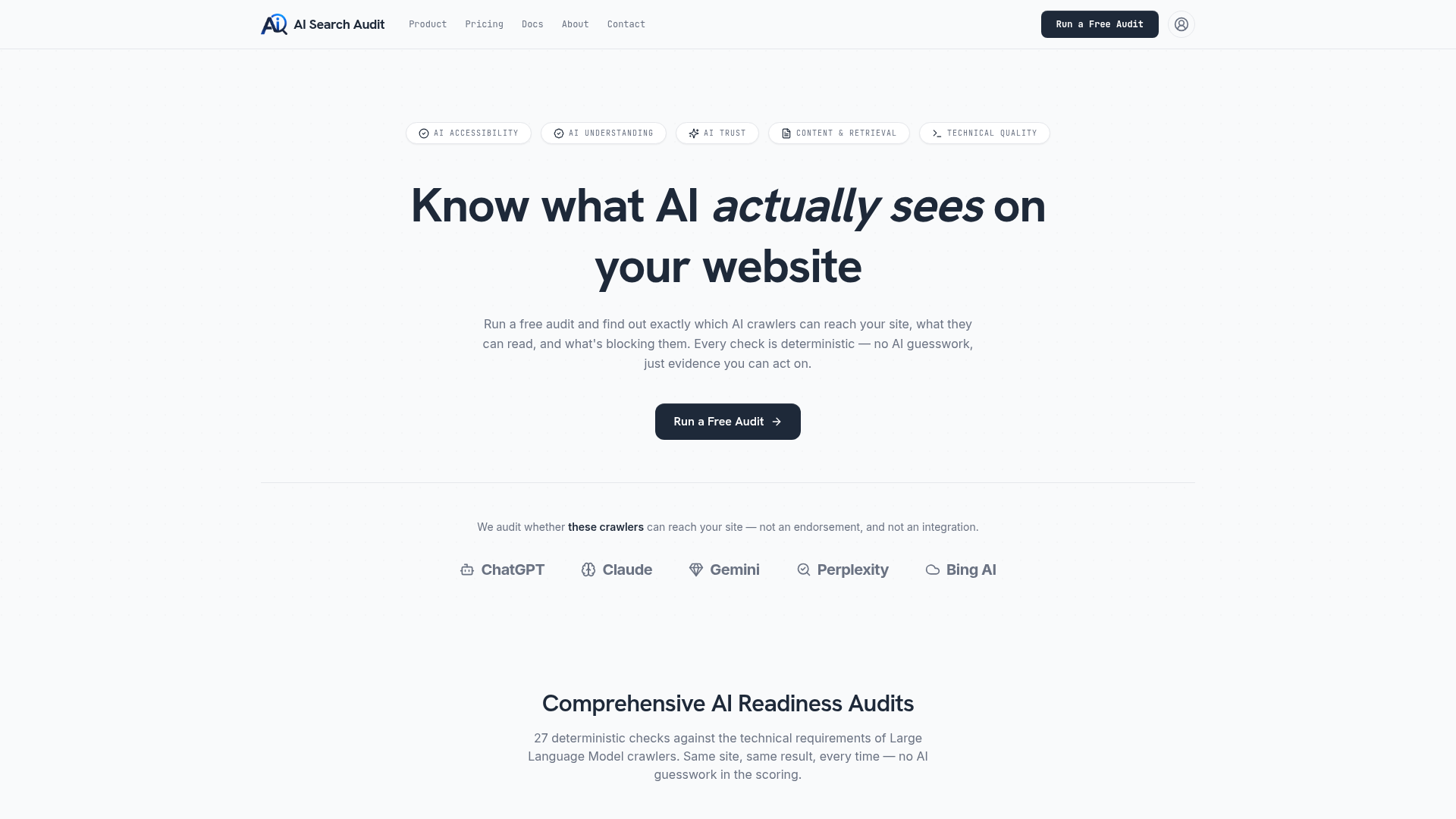 AI Search Audit website