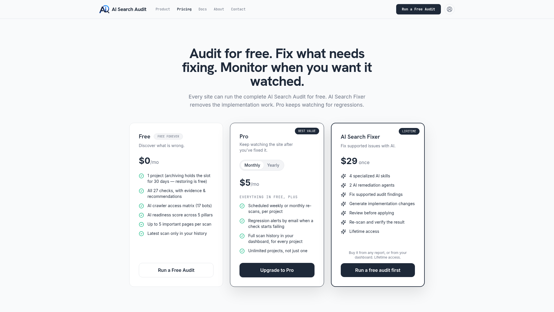 AI Search Audit screenshot 2