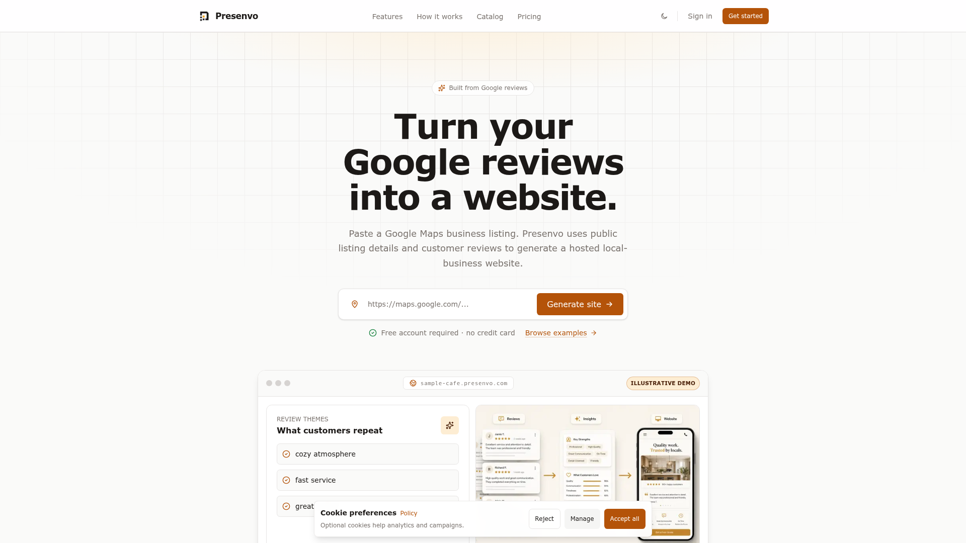 Presenvo website