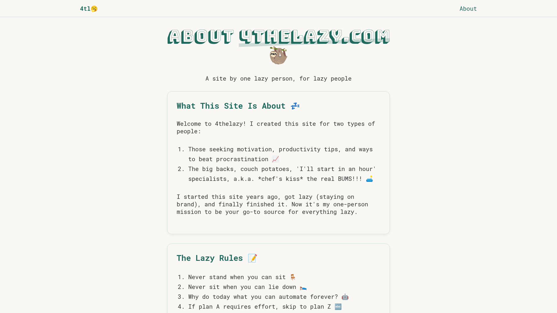 4thelazy screenshot 2
