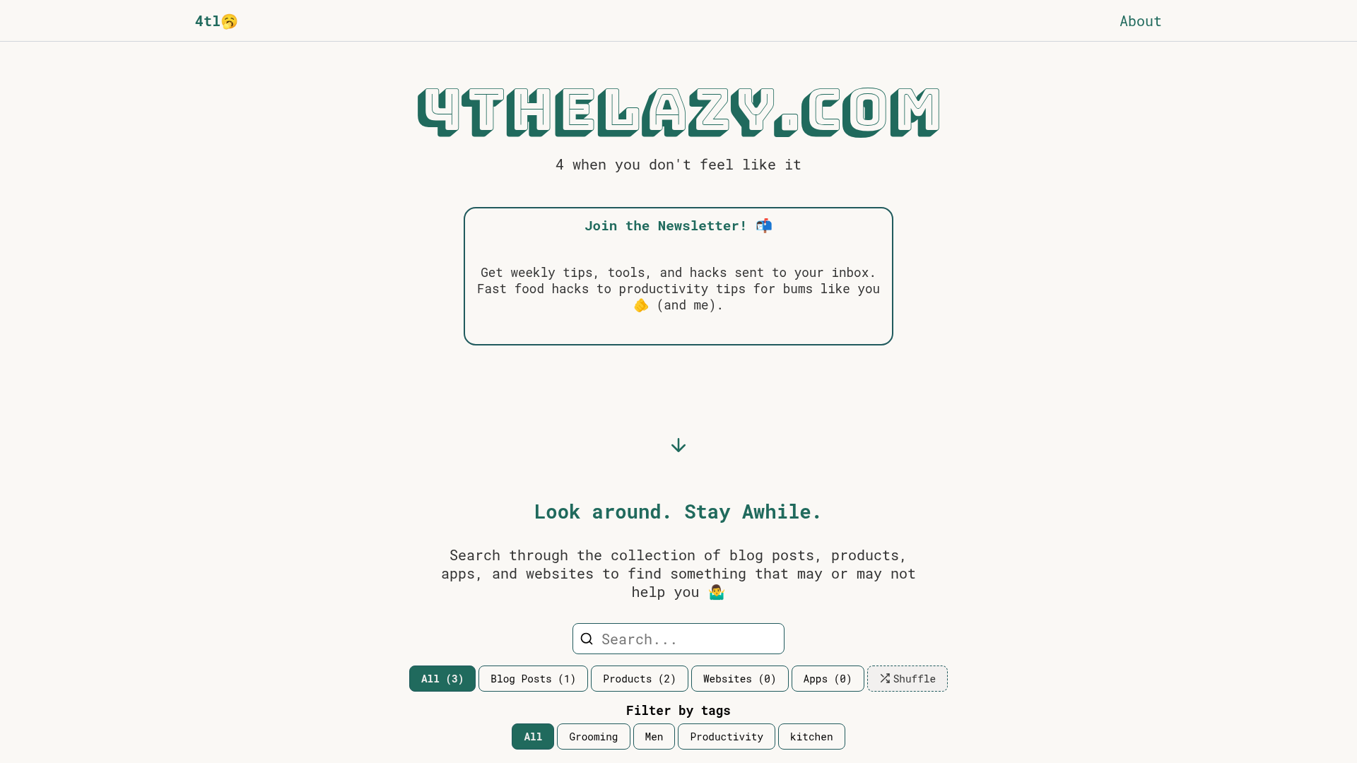 4thelazy website