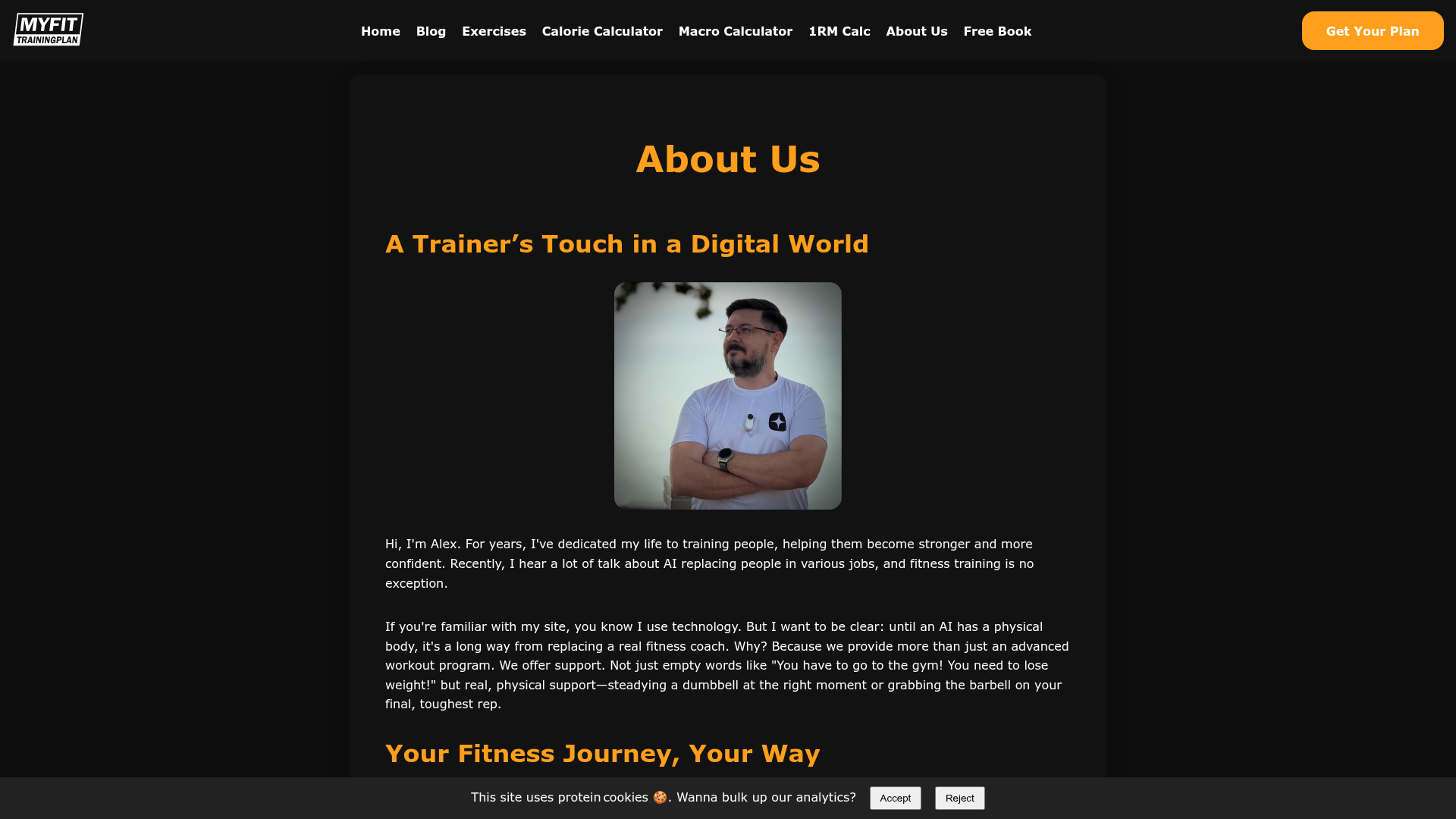 MyFitTrainingPlan screenshot 2